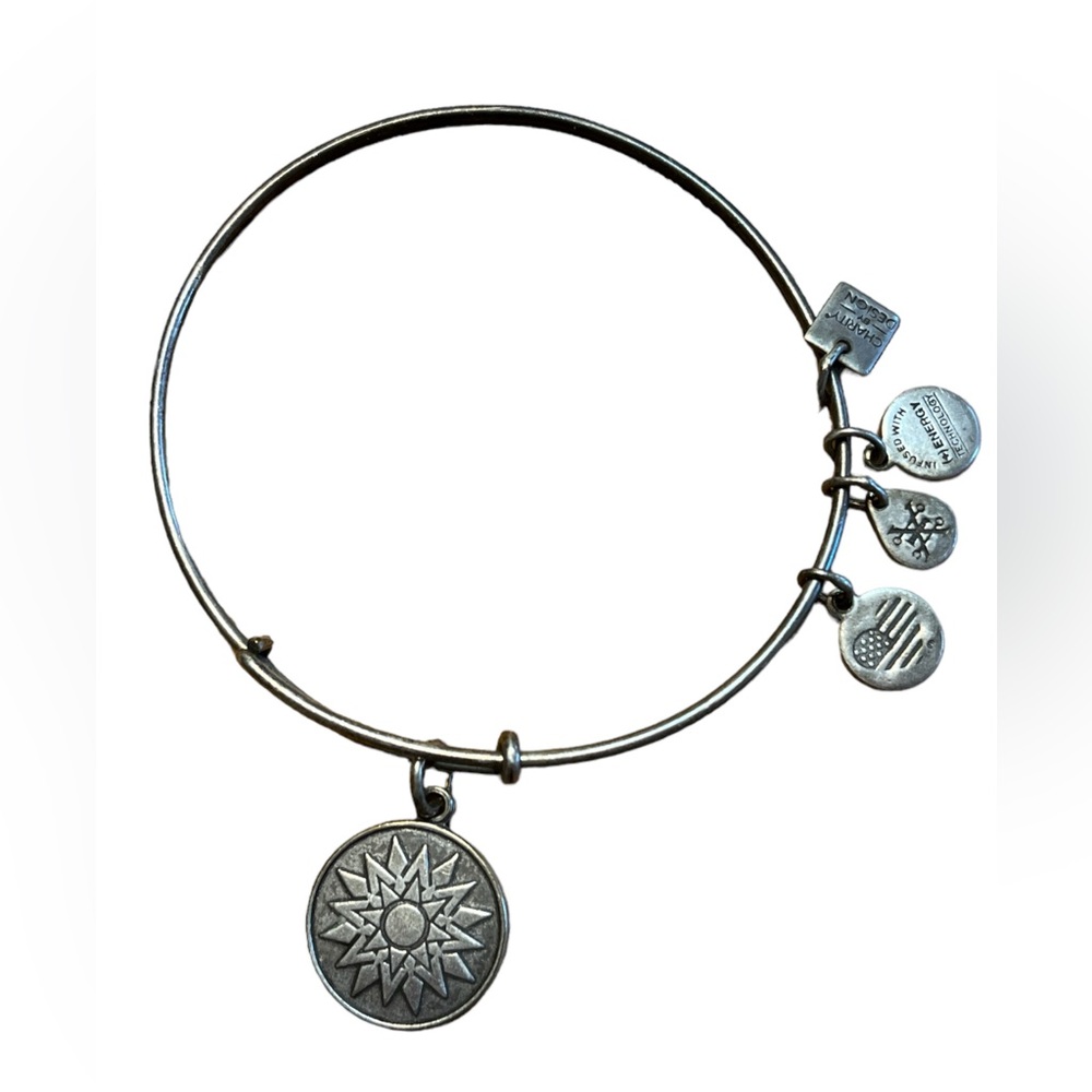 Alex and Ani Silver Wire Charm Bracelet